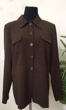 Nwt Dialogue Women’s Brown Polyester Blend Jacket Top Size 14, Msrp $100