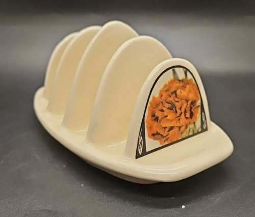 Seltener Vintage Amberglade Landhaus Garten Keramik Toastständer