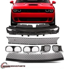 Fits Dodge Challenger Hellcat 2015-2023 Front Grille/Light Covers/Reinforcement