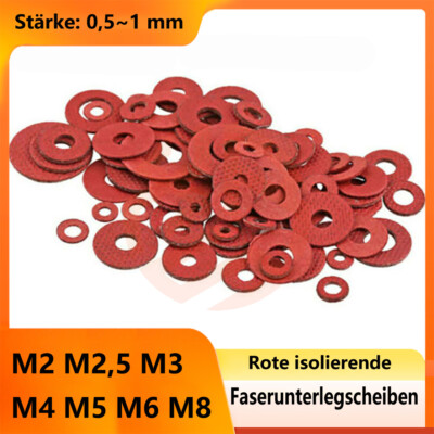 Rot Motherboard Schraube Scheiben M2 M2,5 M3~M8 Isolierende Faserscheiben