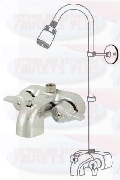 Chrome Super special price Bathroom Add-A-Shower Clawfoot Diverter Kit Tub Ranking TOP2 Faucet