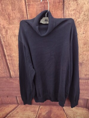 Lands End Mens Turtle Neck Sweater, Blue, Size Large