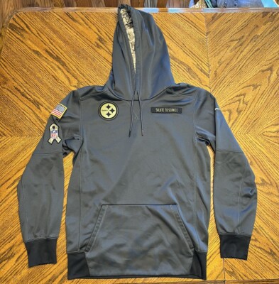 Nike Therma Fit NFL Pittsburgh Steelers Salute To Service Hoodie Sz S