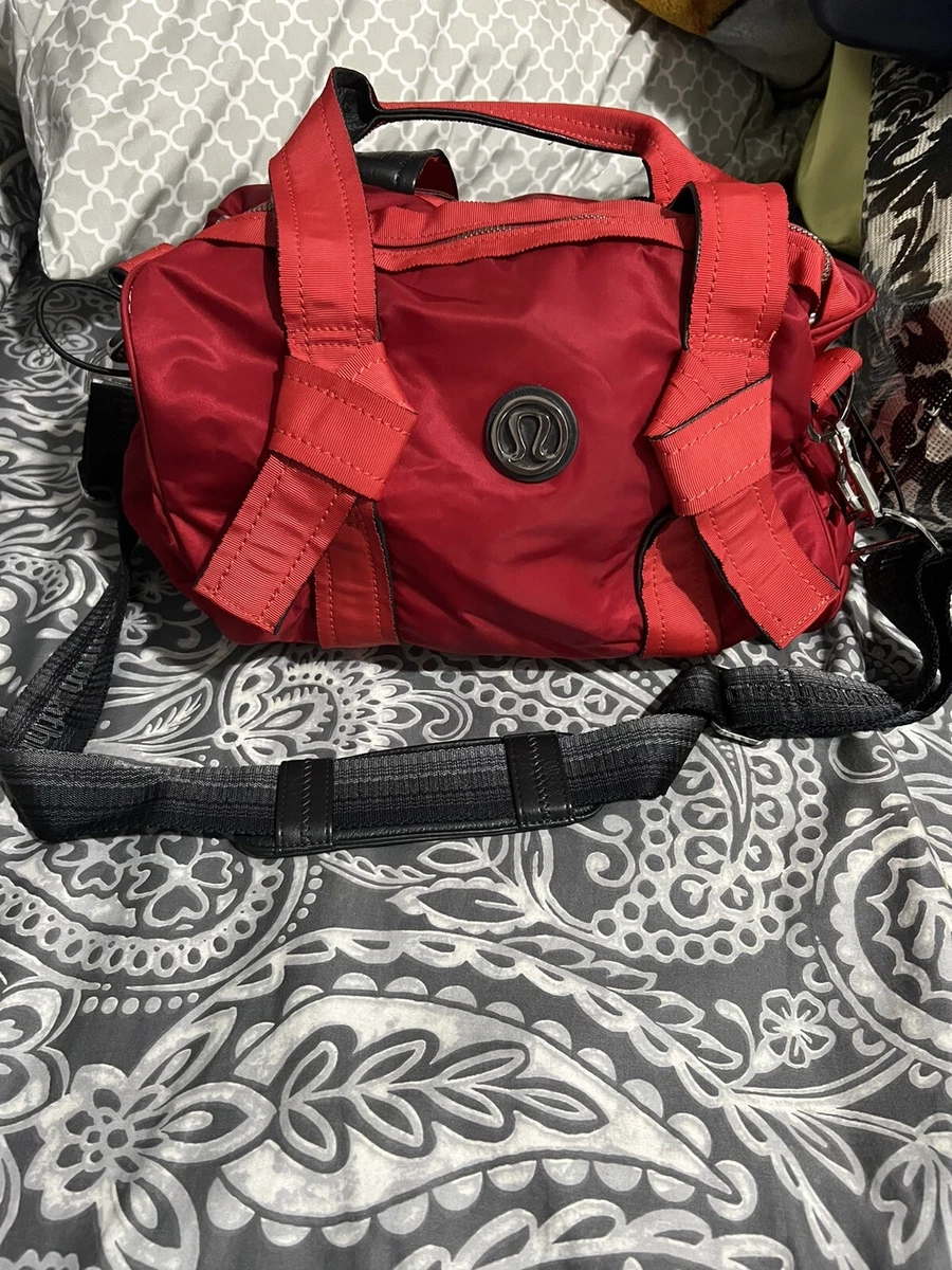 Lululemon DTB Mini Duffel Bag Currant Red handbag with crossbody