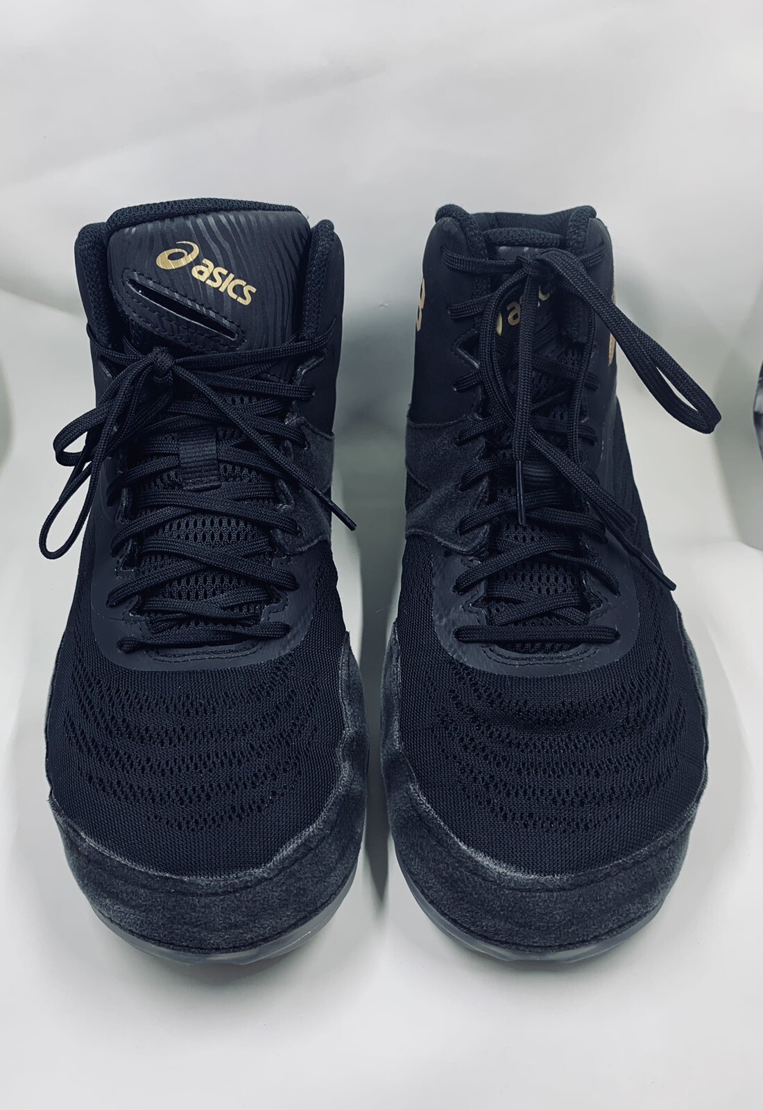 Asics JB ELITE V Black and Gold Wrestling Shoes Size … Gem