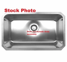 Whitehaus WHNU2816-BSS Noah's Collection 30-1/4" Undermount Kitchen Sink