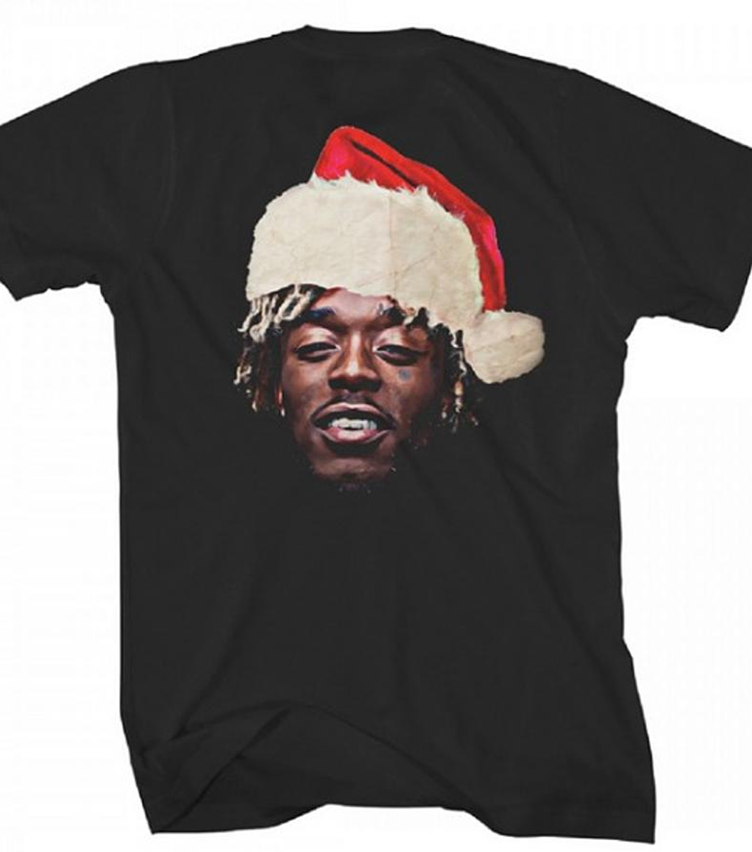 Lil Uzi Vert Santa Hat Christmas black T-shirt short sleeve S to