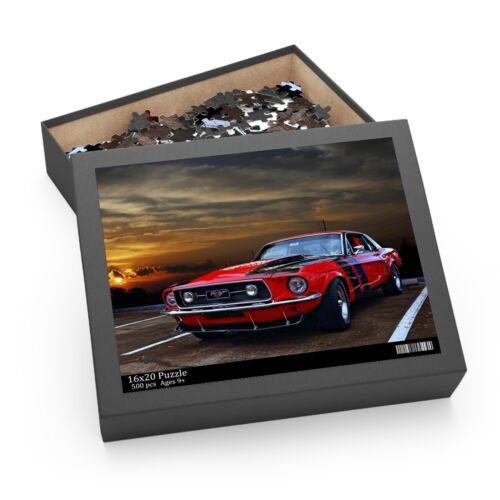 Voitures américaines classiques : 1967 Ford Mustang puzzle (500 pièces) 16" x 20"  - Photo 1/4
