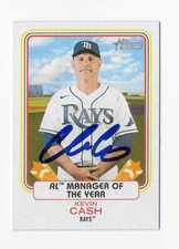 2022 HERITAGE KEVIN CASH RED SOX RAYS JAYS AUTOGRAPHED SIGNED BASEBALL CARD