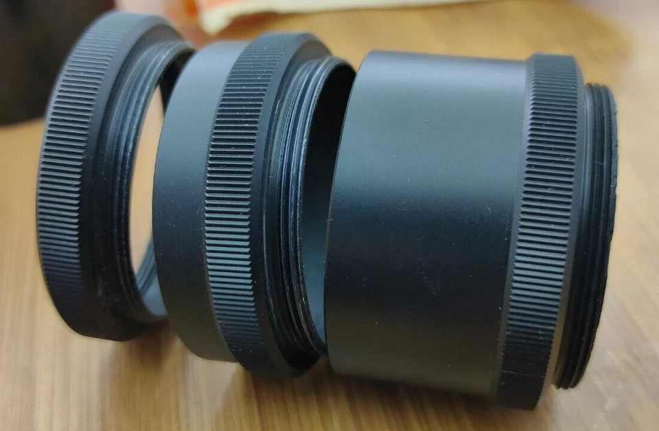 Juego de 3 ANILLOS MACRO SOVIÉTICOS / ANILLOS DE EXTENSIÓN - M42 montura de lente URSS Foto 3 de 4