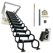 Pull Down Ceiling Ladder Stairs Hidden Telescopic Folding Attic Ladder 9.84 ft