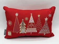 Pillow Perfect Red Christmas Throw Pillow 10” X 16”