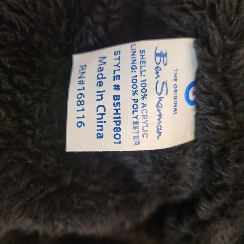 Ben Sherman Gorro Invierno Sombrero Gris Acanalado Tejido Forrado Vellón OS Golf Exterior Foto 4 de 4