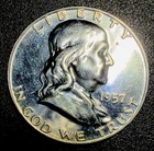 1957-P Franklin Silver Half Dollar Gem Proof Uncirculated