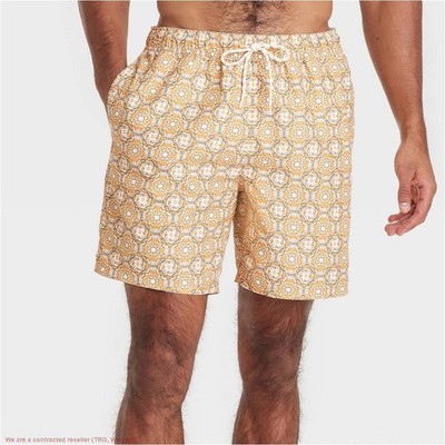 Men's 7'' Swim Trunks Goodfellow & Co Yellow XL *SEE DEAL!!!*