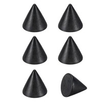 Holzkegel-Ringhalter, 6 StüCk Holz Schmuck Display StäNder, Schwarz (30X30Mm)