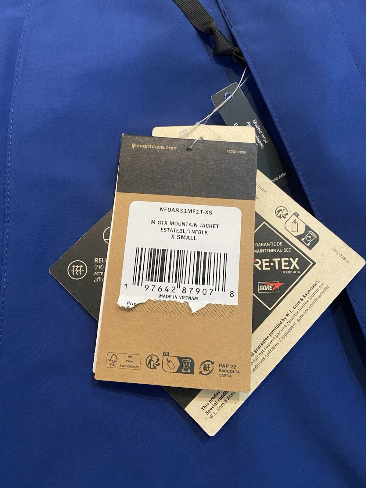 The North Face Mountain Gore-Tex Jacket Blue New W/Tags Men’s XS image 16