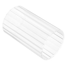  Bougeoir en verre transparent avec cheminée, cylindre d'abat-jour de bougie