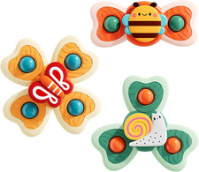 Suction Cup Spinner Airplane Travel Toys for 1 Year Old Boy Girl