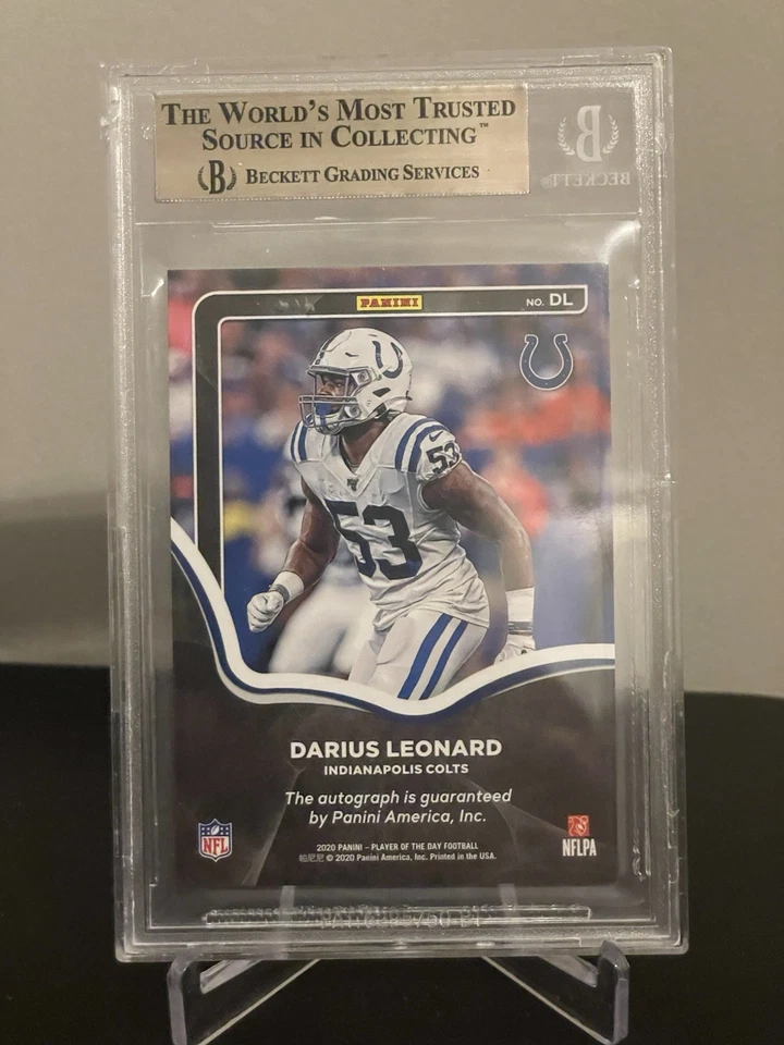 2020 Panini America NFL Player Of The Day Auto Darius Leonard /15- Beckett - Image 2 of 4