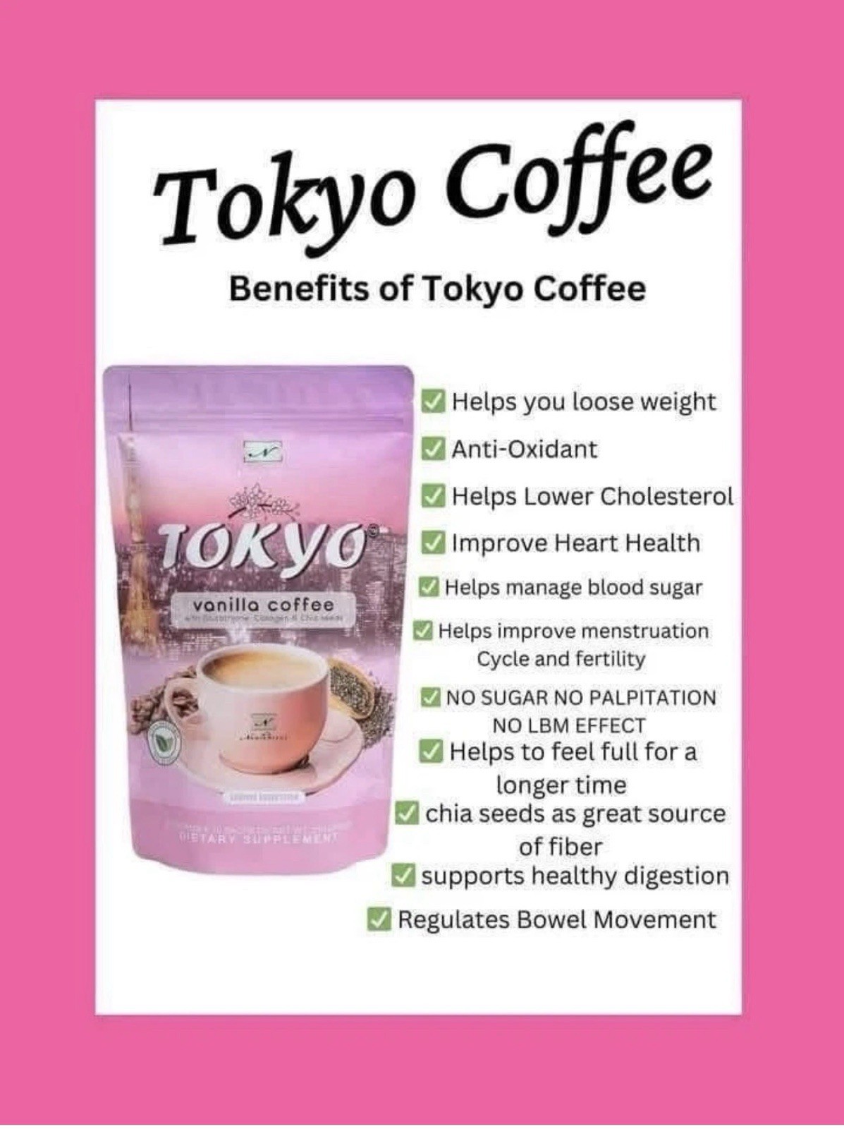 Namiroseus TOKYO Vanilla Coffee 21g, 10 Sachets