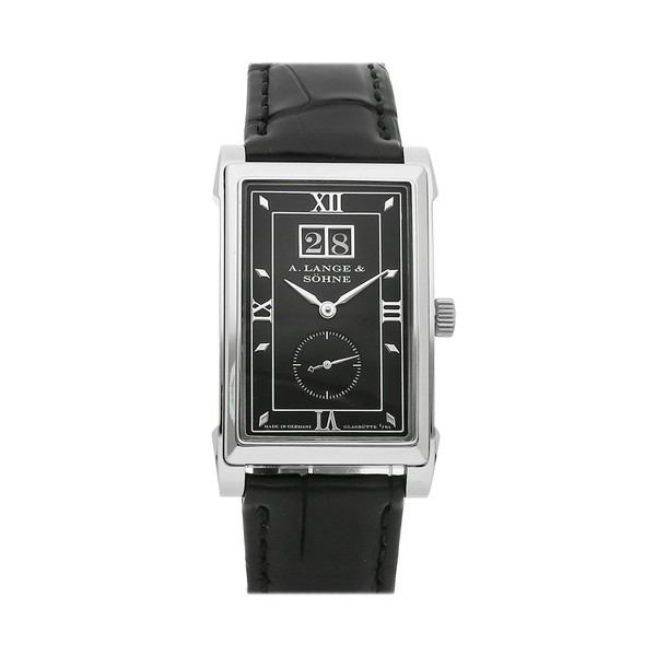 A. Lange & Söhne Cabaret Date Platin Handaufzug Rechteck Uhr 107.035