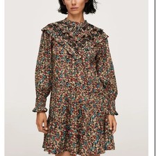 MANGO Embroidered Printed Dress