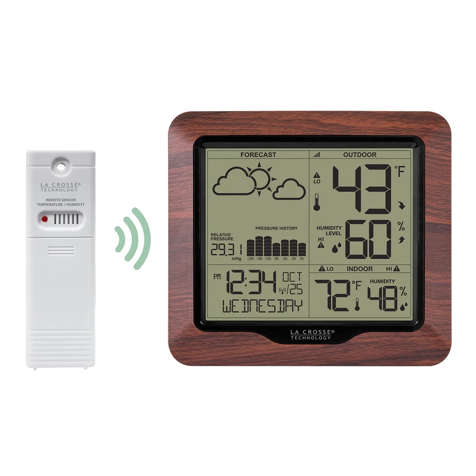 La Crosse Technology 308-1417BL Backlight Wireless Forecast Station with Pres... - Image 2 of 4
