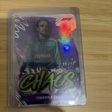 2024 Topps Finest Formula 1 Chaos Die-Cut Refractor 25/74 Fernando Alonso 
