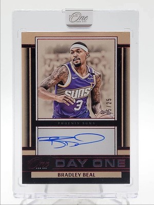 BRADLEY BEAL 2024-25 PANINI ONE AND ONE DAY ONE AUTOGRAPH RED AUTO 05/25