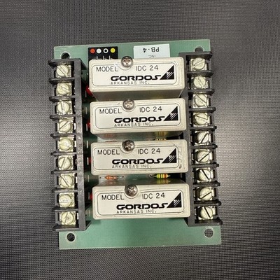 GORDOS PB-4 DIGITAL I/O MODULE MOUNTING BOARD PORT W/ 4x IDC24