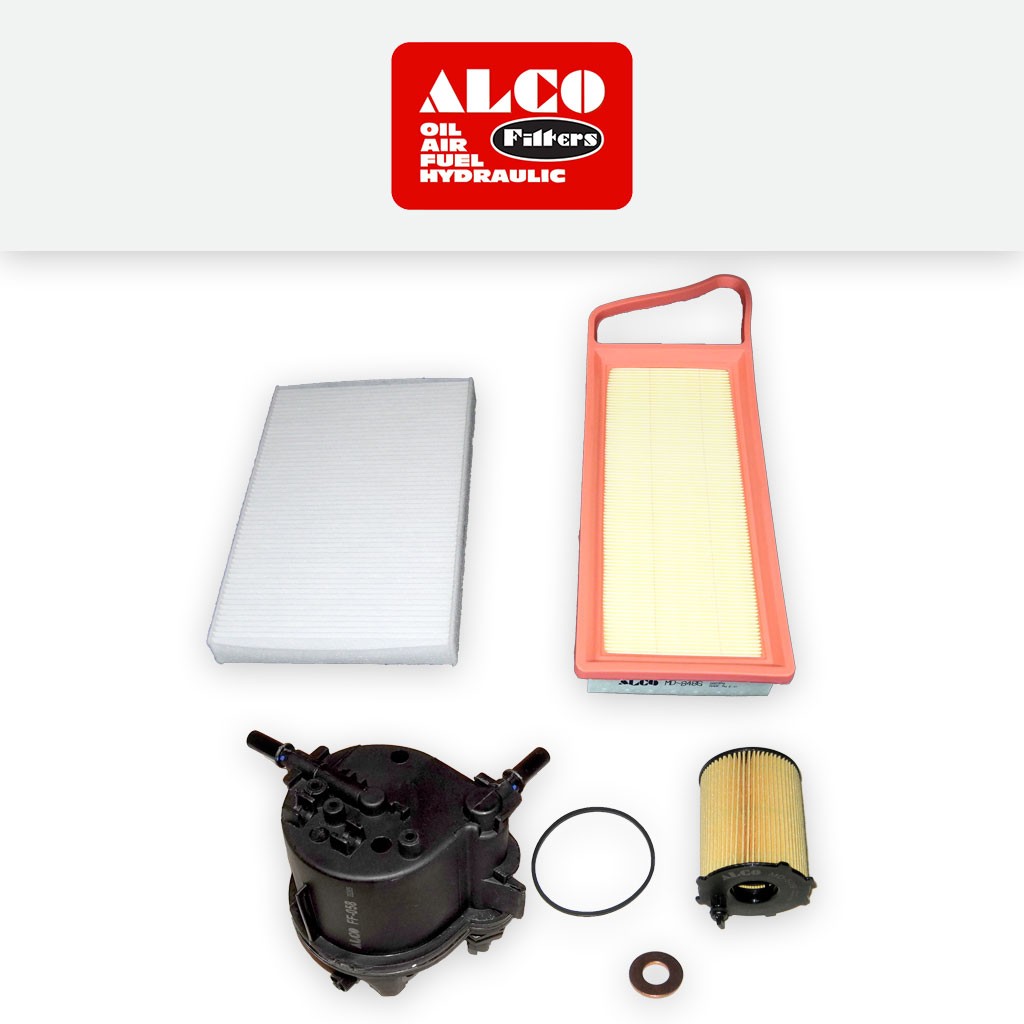 SERVICE KIT for PEUGEOT 307 1.4 HDI ALCO OIL AIR FUEL CABIN FILTERS (2001-2005)