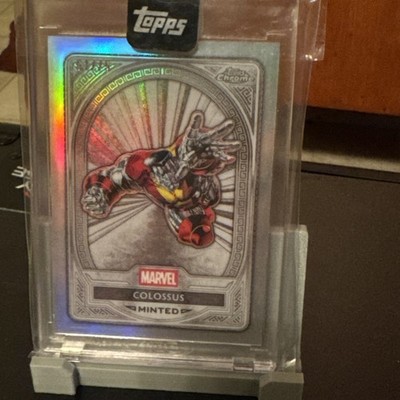 Marvel Mint Encased Topps Colossus Silver Card Refractor /75