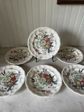 Spode Copeland Gainsborough Set Of 6 Salad Plates 8” Great Britain Vintage