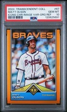 2024 Topps Transcendent-Matt Olson #67 Image Variation Orange /25 PSA 10! POP 1