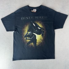 Y2K 2008 Disturbed Indestructible Double Sided Black Band Tee XL