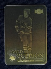 2024 Skybox Metal Universe Gold Bullion Achievement Macklin Celebrini Rookie RC