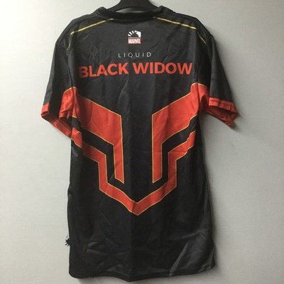 Team Liquid Adult Jersey Size S Black Widow Marvel Esports