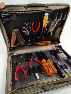 Vintage Xcelite Electronics Mixed Tools Compact Handle Kit w/ Case