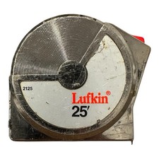 Vintage Lufkin 2125 25 Foot Tape Measure with Metal Casing