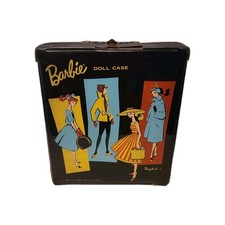 Vintage 1961 Mattel Barbie Ponytail Doll Case Black Vinyl