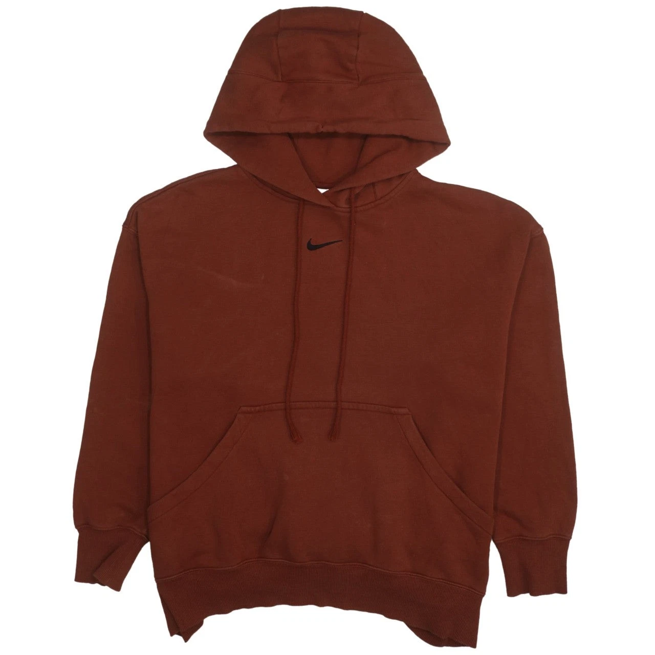 Nike Women’s Brown Pullover Hoodie Large Cotton Blend Casual