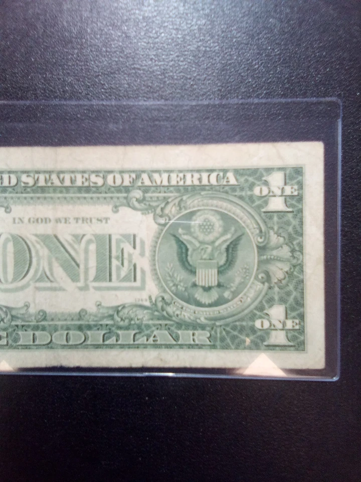 1969 B $1 FR Note 🎵 With Low Serial Number 00000 646 - Image 3 of 4