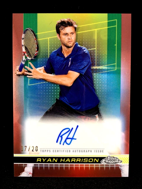 Ryan Harrison 2024 Topps Chrome Tennis ROSE GOLD Refractor /20 Auto SP