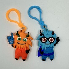 American Heart Association Keychains Kids Challenge Blue Orange Monster Lot of 2