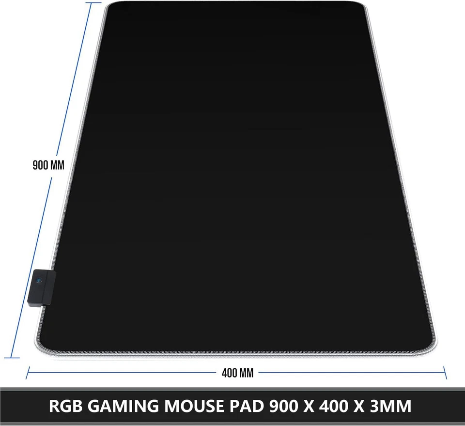Tappetino Mouse Gaming XXL, 900 * 400Mm Tappetino Mouse RGB, Impermeabile E Anti - Immagine 2 di 4