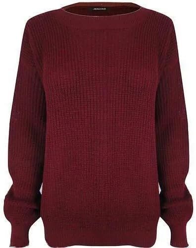 Damen Zopfmuster Langarm Strickpullover Damen Rundhals Baggy Pullover Oberteil - Bild 27 von 30