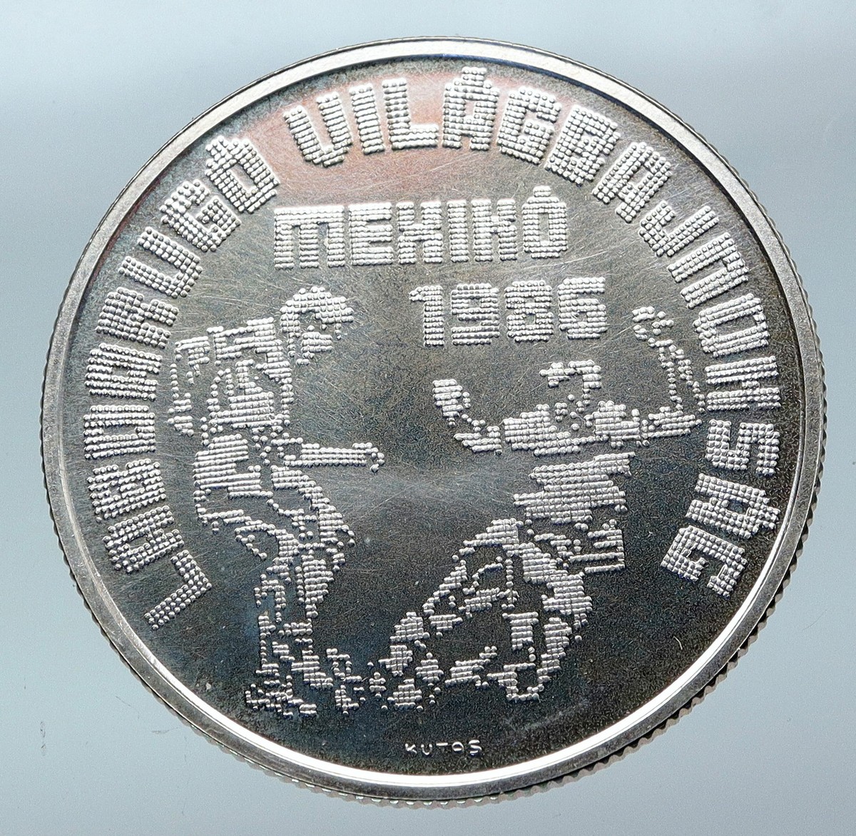 1981 HUNGARY 1986 FIFA WORLD CUP FOOTBALL MEXICO Silver 500 Forint