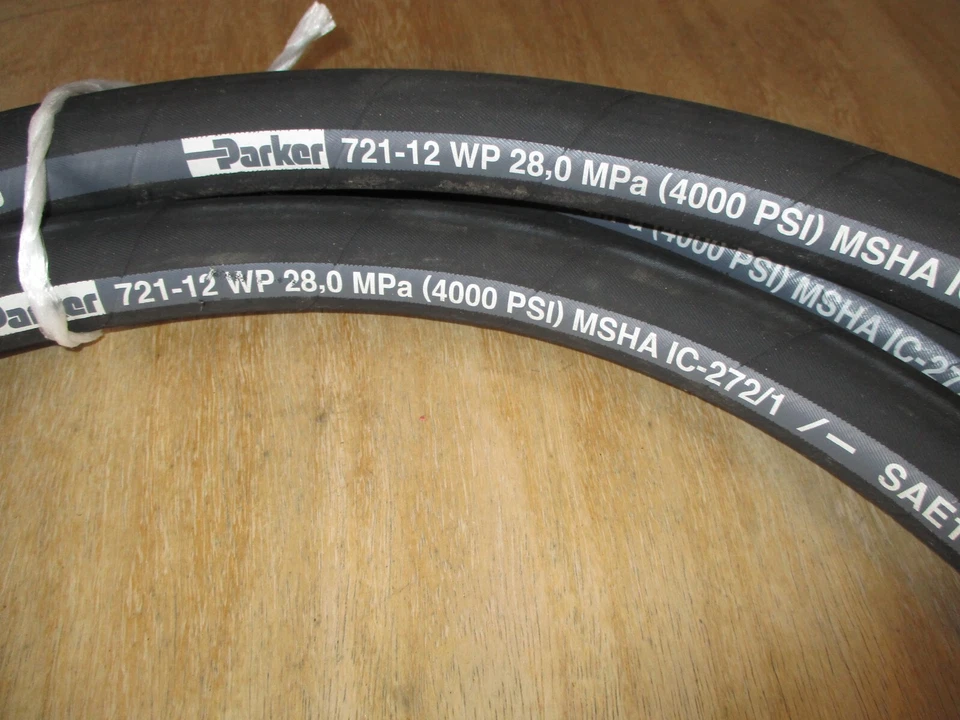 Manguera hidráulica Parker 721-12 3/4" x 15' | 4 hilos | SAE 100R12 | 4000 PSI | OEM Foto 2 de 2