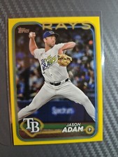 2024 Topps Update Series - Yellow #US102 Jason Adam (RC) Tampa Bay Rays - Bx3